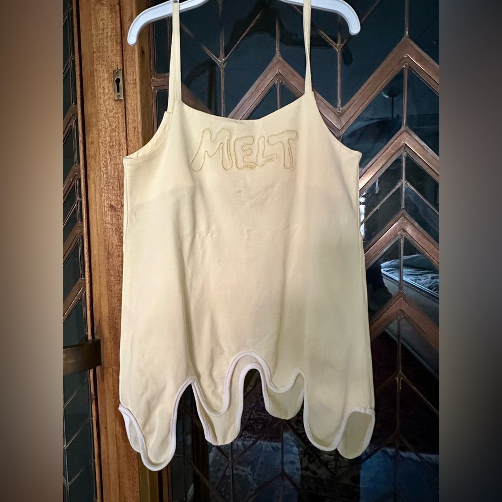 Gris Girls Yellow Cotton Melt Tank Top Size M in Very Good Condition.
